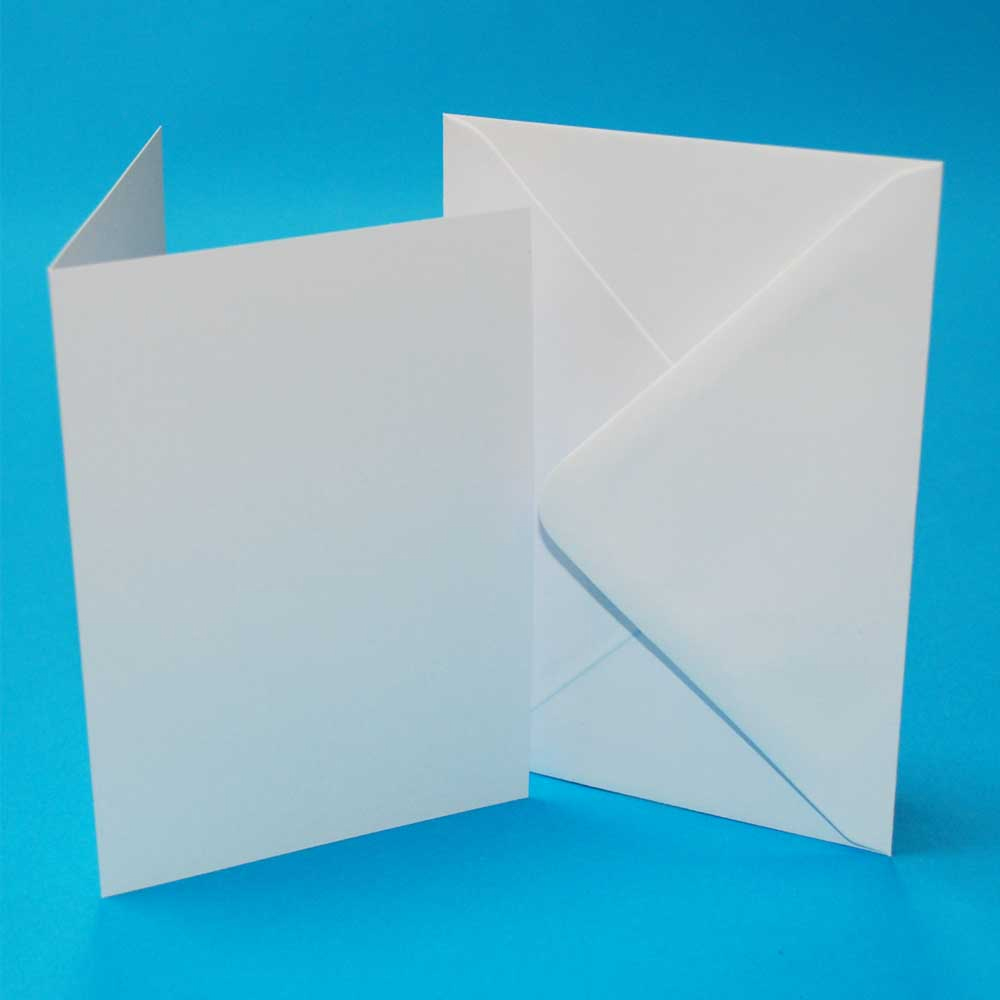 50 Cards and Envelope Packs - C6 White DB3