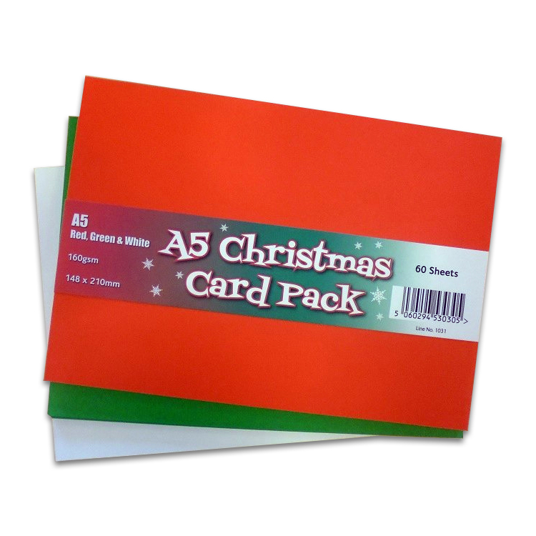 A5 Christmas Card Pack 60 Sheets