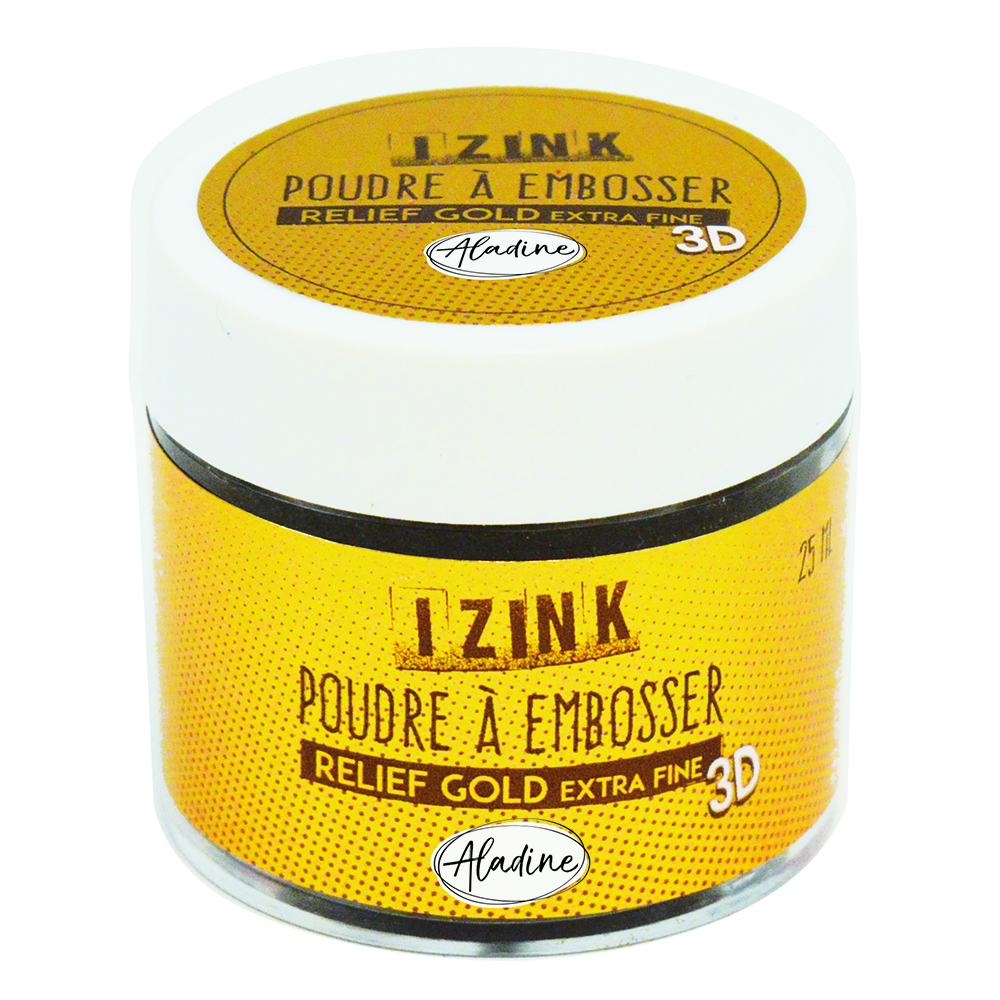 Izink Embossing Powder - Relief Gold (Extra Fine) 25ml