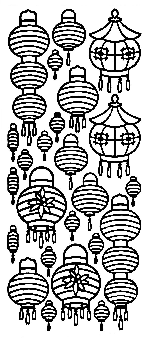 Starform Peel Off Sticker - Oriental Lanterns