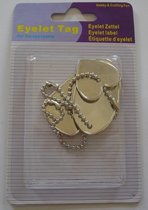 Eyelet Tag - Metal Hearts