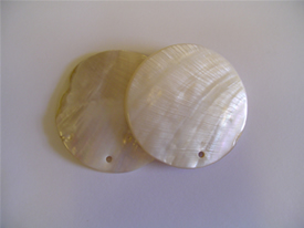 Mother-Of-Pearl Ornament - Round TO CLEAR