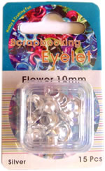 Scrapbook Eyelets - Flower 10mm