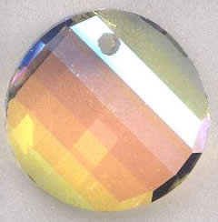 Glass Pendant - Crystalina twisted round 28mm (1pc)