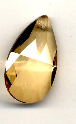 Gem Pendant - Pear 38mm, Champagne (1pc)