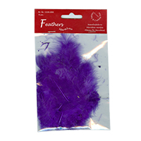 Marabou Feathers, Purple, 15 pcs/ headerbag