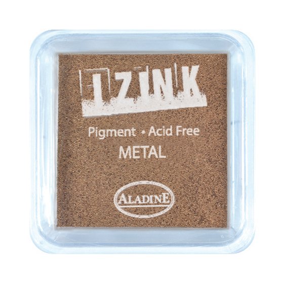 Izink Pigment Stamp Pad - Metal Copper 8 x 8 cm