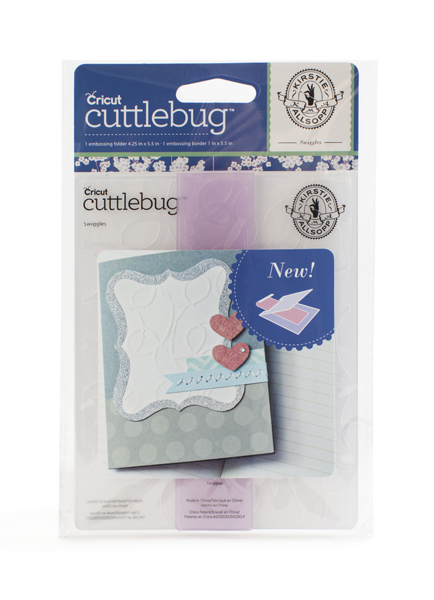 Kirstie Allsopp A2 Embossing Folder - Swiggles & Border SALE 50% OFF MARKED PRICE