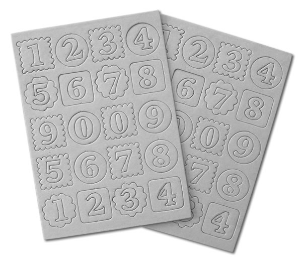 Crafts Too Die Cut Chipboard 2 Sheets - Numbers (5x7