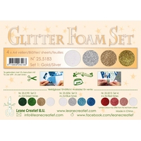 Leane Creatief Glitter Foam Set 1 - Gold/Silver