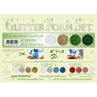 Leane Creatief Glitter Foam Set 2 - Green