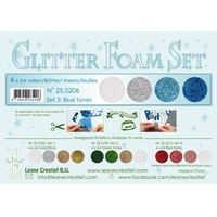 Leane Creatief Glitter Foam Set 3 - Blue Tones