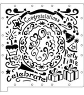 CLEARANCE ScrapBoss Themed Stencil - Festive