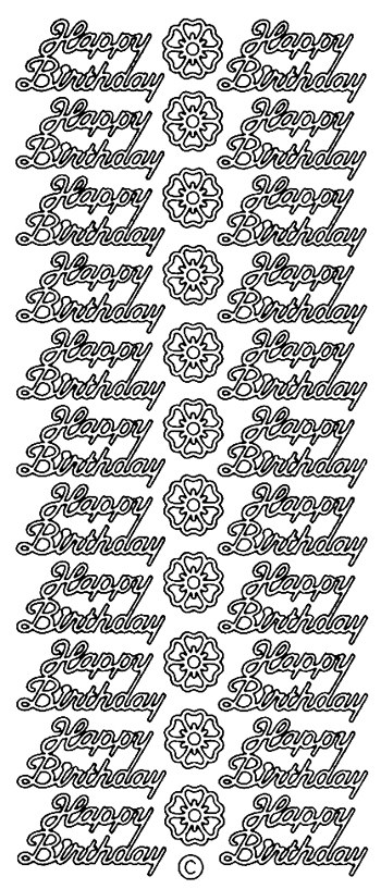 Starform Sentiments Stickers - Happy Birthday