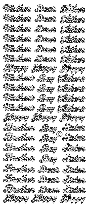 Starform Sentiments Stickers - Mother Father etc