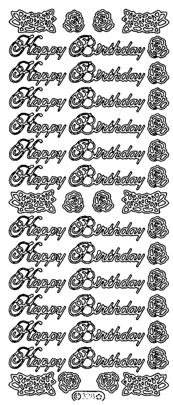 Starform Sentiments Stickers - Happy Birthday