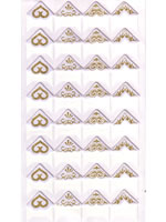 Photo Corners White/Gold 32pcs