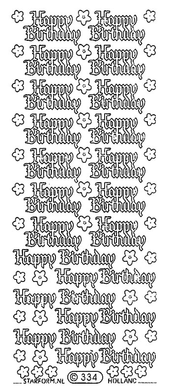 Starform Sentiments Stickers - Happy Birthday