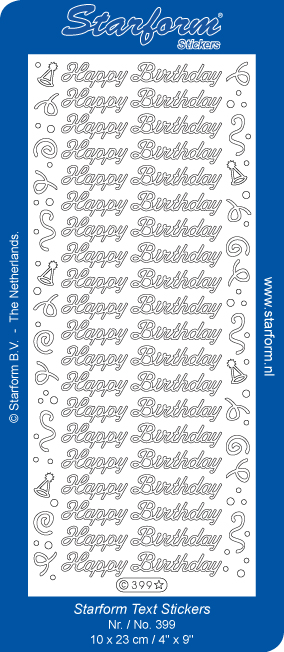 Starform Sentiments Stickers - Happy Birthday