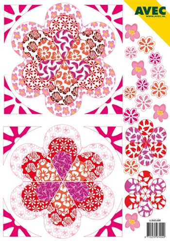 Amazing 3D Sheets - Flower Red/Pink