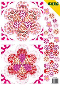 Amazing 3D Sheets - Flower Red/Pink