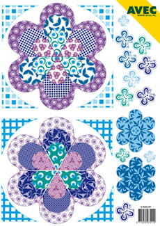 Amazing 3D Sheets - Flower Blue/Purple