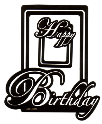 Joy Craft Text Stencil - Happy Birthday DD4