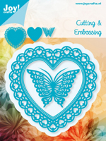 50% OFF  Joy Crafts Cutting & Embossing Stencil - Heart with Butterflies