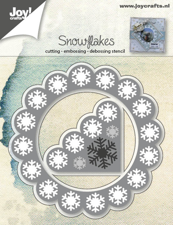 50% OFF  Joy Craft Cutting Embossing and Debossing Stencil -  Snowflakes Corner / Background