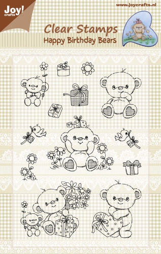 25% OFF  Joy Craft Clear Stamp - Happy Birthday Bears