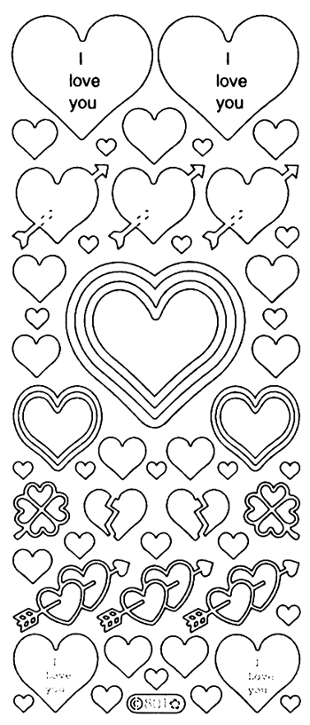 Starform Peel Off Sticker - Hearts