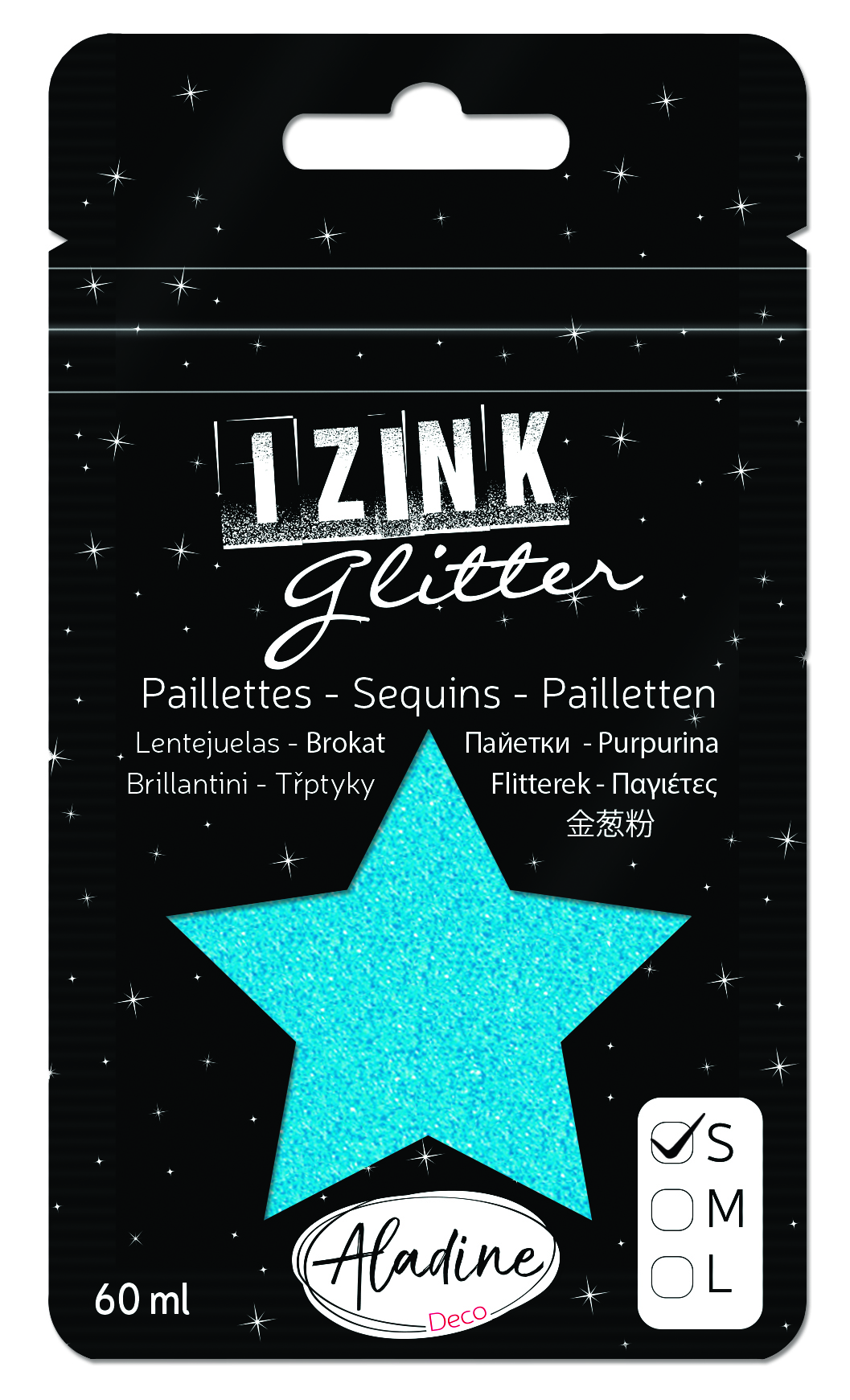 Izink Superfine Glitter - Bleu Caribes (Caribean Blue)