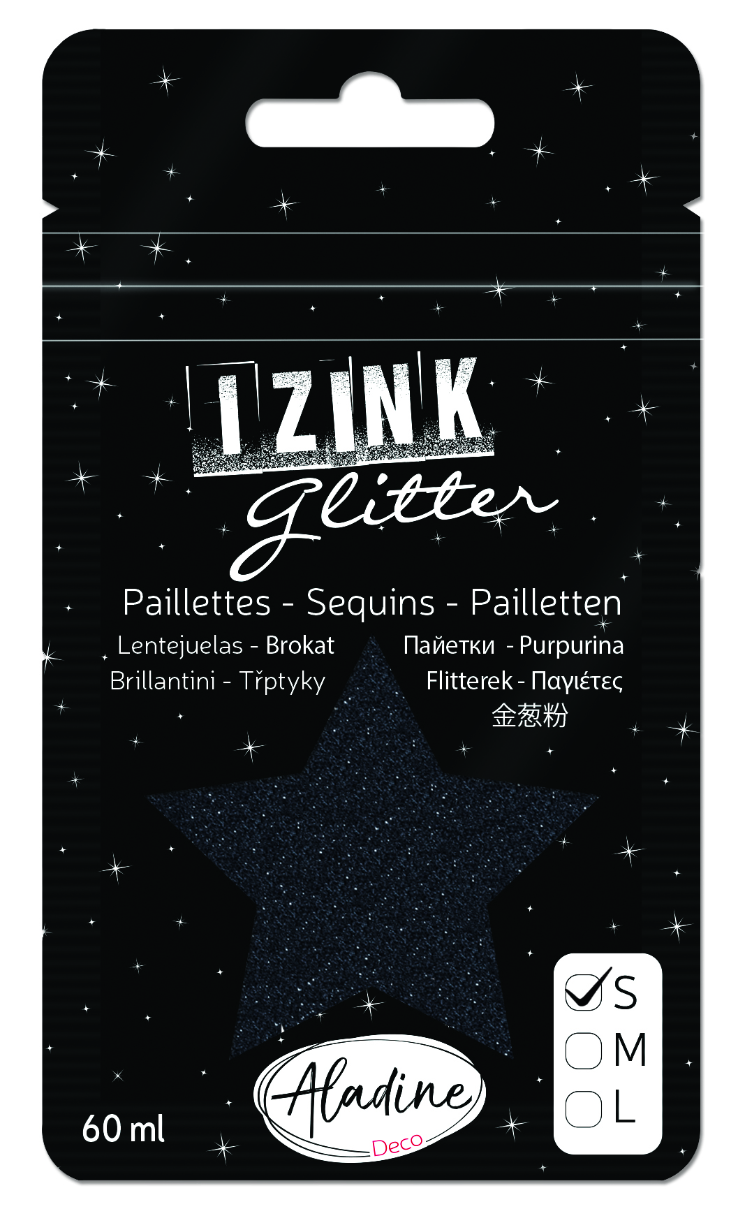 Izink Superfine Glitter - Noir (Black)