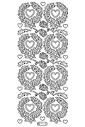 Starform Peel Off Outline Sticker - Heart Wreath