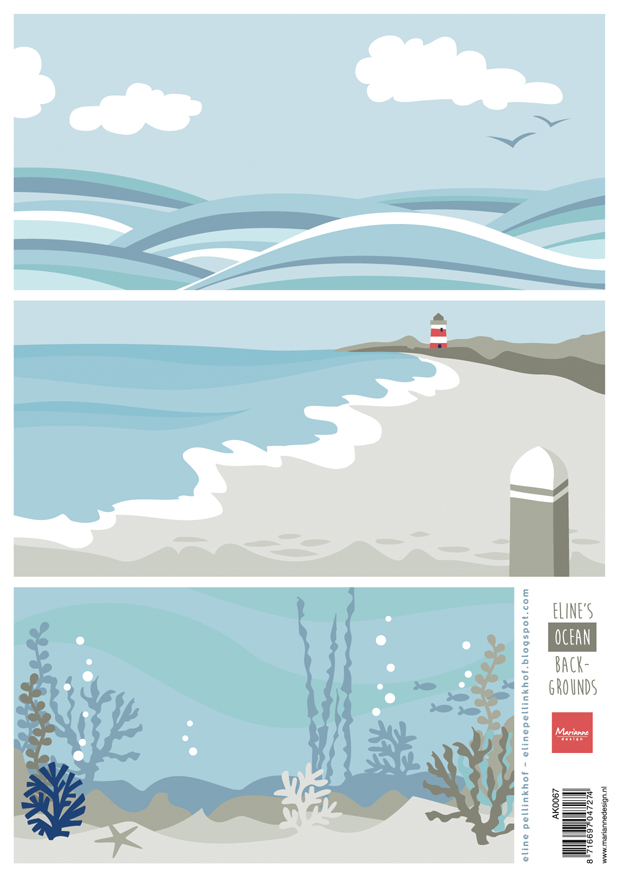 Marianne Design Decoupage - Eline's Backgrounds Ocean