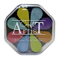 NEW Craft Artist Pigment Ink Petals - Pearl - 8 Colours NEW Craft Artist Pigment Ink Petals - Pearl - 8 Colours