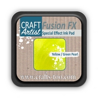 OUT OF STOCK Craft Artist Pearl Fusion FX Special Effect Ink Pad - Yellow / Green Pearl