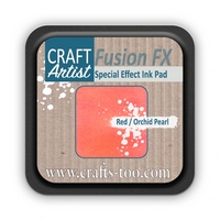OUT OF STOCK Craft Artist Pearl Fusion FX Special Effect Ink Pad - Red / Orchid Pearl