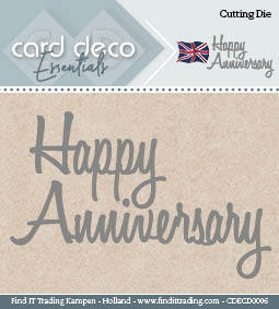 Card Deco Cutting Dies - Happy Anniversary   