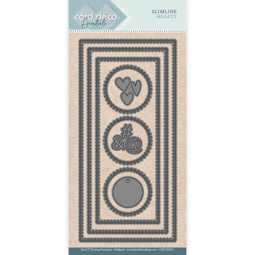 Card Deco Essentials Slimline Dies - Slimline Hearts