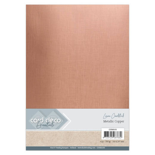 Linen A4 Metallic Copper