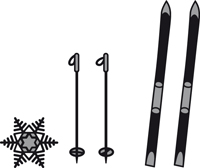 Marianne Design Craftable - Skis and Snowflake