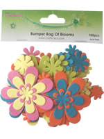 Crafts Too Bumper Bag of Blooms - Bright (100pcs)