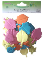 Crafts Too Bumper Bag of Leaves - Bright (100pcs)