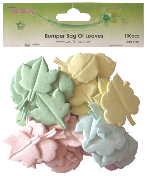 Crafts Too Bumper Bag of Leaves - Pastel (100pcs)