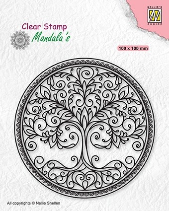 Nellie Snellen Clear Stamp Mandalas - Circle with Tree