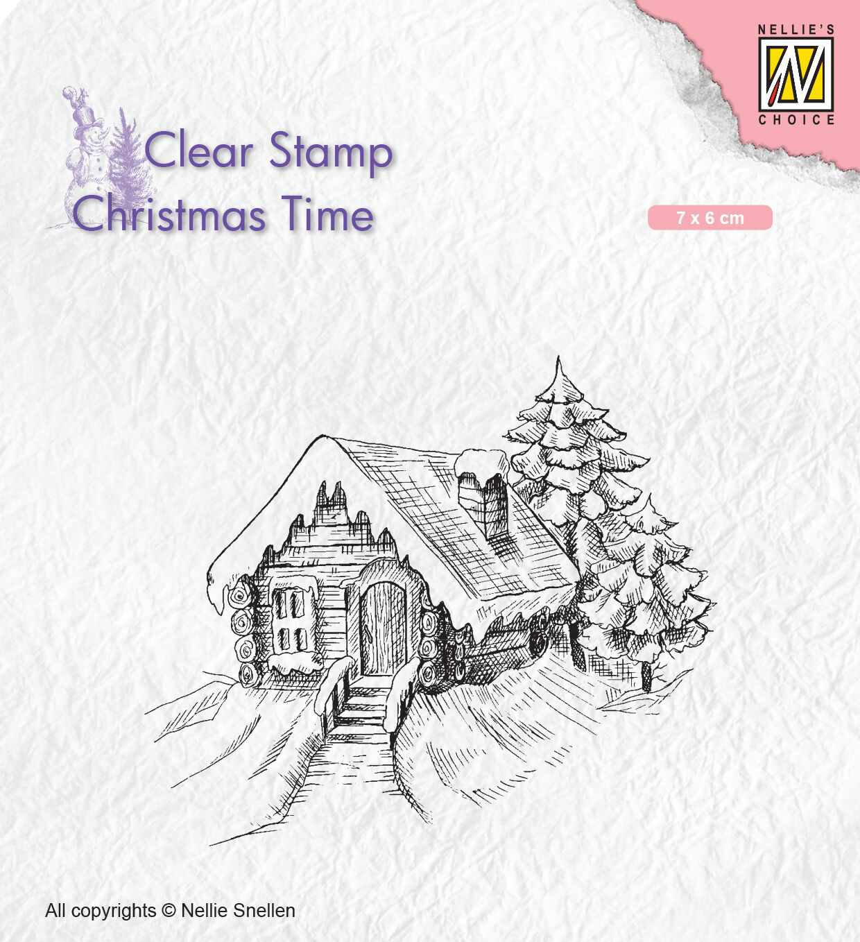 Nellie Snellen Clear Stamp Christmas Time - Cosily Snowy Cottage