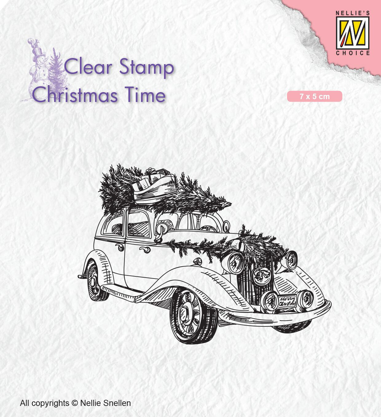 Nellie Snellen Clear Stamp Christmas Time - Christmas Tree Transport