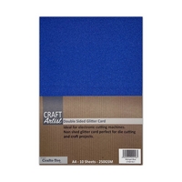 Craft Artist A4 Double Sided Glitter Card - Midnight Blue