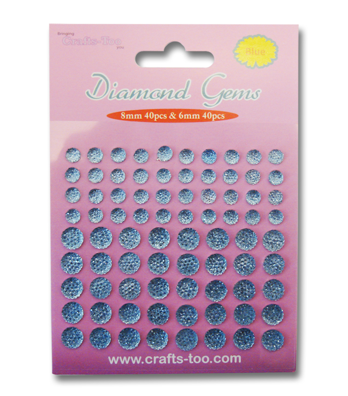 Crafts Too Diamond Gems - Blue 80pcs SPECIAL OFFER